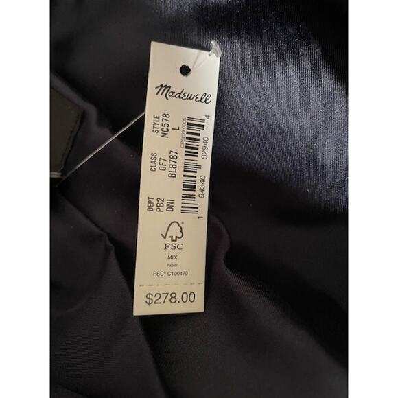 Madewell soft & plush Sherpa Teddy Coat Navy Dark Nightfall Blue pockets & snaps - Picture 15 of 17